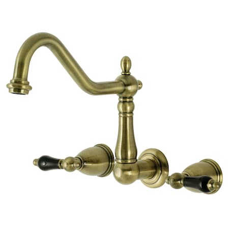Kingston Brass KS1023PKL Wall Mount Roman Tub Faucet, Antique Brass KS1023PKL